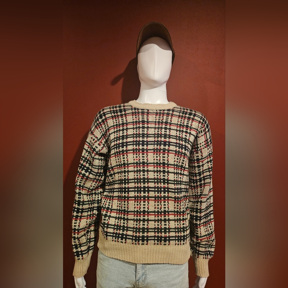 Vintage GFC Trading Company Sweater with Red, Green And Black Accents